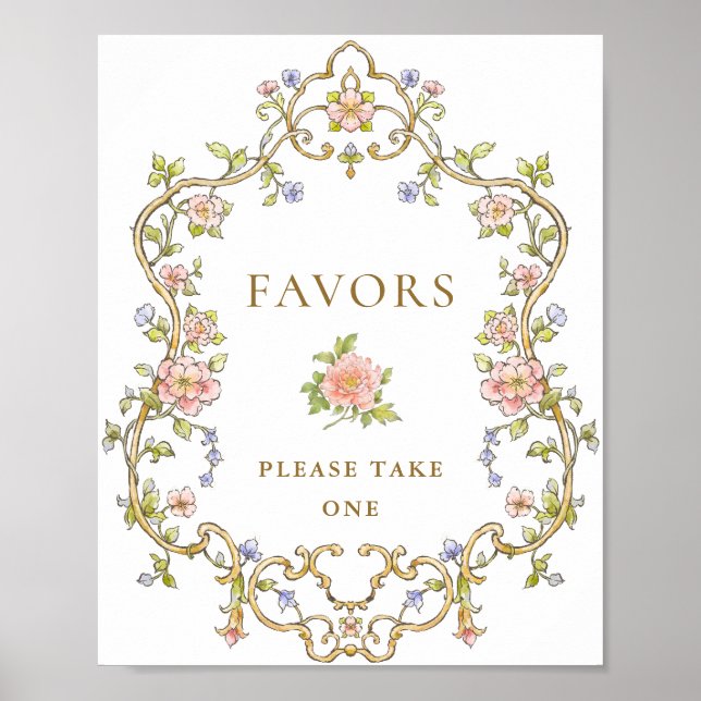 Verzierte Viktorianische Grace Floral Liebling Hoc Poster (Vorne)