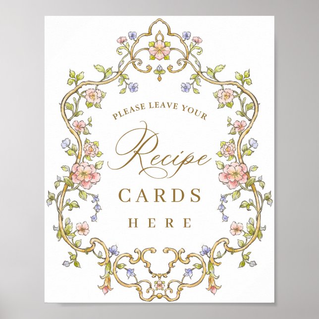 Verzierte Viktorianische Gratiskarten Poster (Vorne)