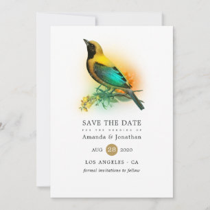 Verzierte Vintage Birdcage-Hochzeit Save The Date