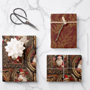 Verzierte Weihnachten Geschenkpapier Set