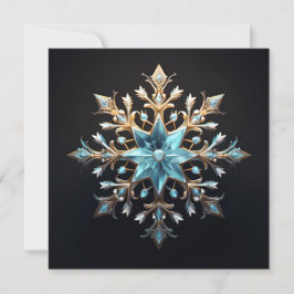 Verzierte Weihnachts-Schneeflocke Feiertagskarte