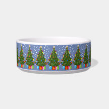 Verzierte Weihnachtsbaum-Haustier-Schüssel