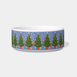 Verzierte Weihnachtsbaum-Haustier-Schüssel Napf