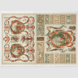 Verzierte Ziergrenze und -portrait für Decodierung Seidenpapier