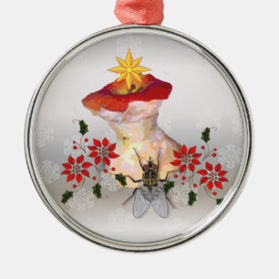 Verzierter Apple-Kern Silbernes Ornament