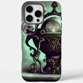 Verzierter Cauldron mit grünem Kristallball und Or iPhone 16 Pro Max Hülle