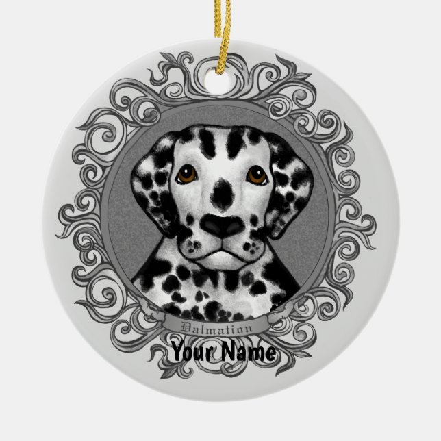Verzierter Dalmatiner Keramik Ornament (Vorne)