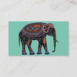 Verzierter Elefant Visitenkarte