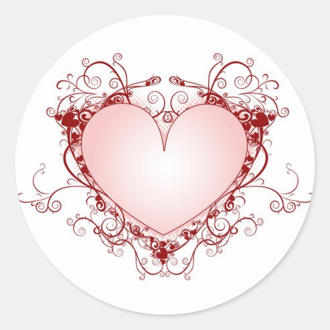 Verzierter Heftsticker Runder Aufkleber (Vorderseite)