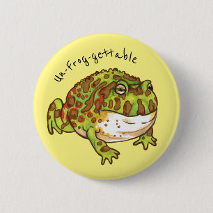 Verzierter Hornfrosch, nicht gefroren Button
