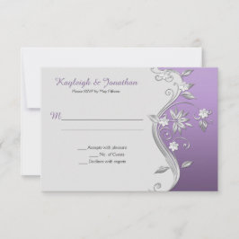 Verzierter Lila Lavendel Silver Blume Wirbel UAWG Einladung
