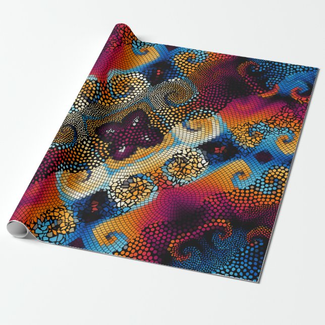 Verzierter nahtloser Texturhintergrund. Diagonale  Geschenkpapier (Ungerollt)