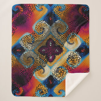 Verzierter nahtloser Texturhintergrund. Diagonale Sherpadecke