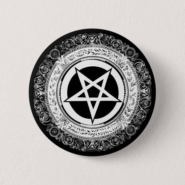 Verzierter Pentagram Button (Vorderseite)