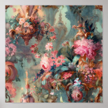 Verzierter Rokoko Zeitraum Florals