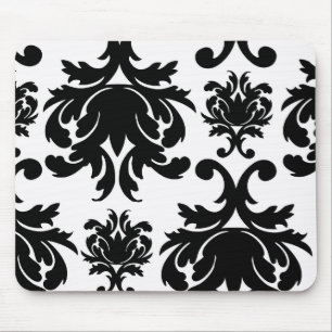 verzierter Schwarz-weißer Staudamm Mousepad