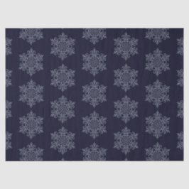 Verzierter Silberschneeflocken Seidenpapier