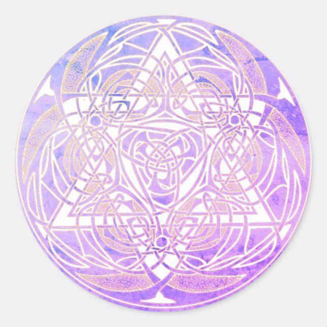 Verzierter Star von David Jewish Runder Aufkleber (Vorderseite)