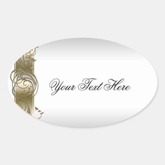 Verzierter Sticker für Gold Silber (Vorderseite)