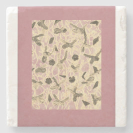 Verzierter Stone-Untersetzer für Floating Bows Steinuntersetzer