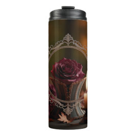 Verzierter Viktorianischer Spiegel Lila Rose Kerze Thermosbecher