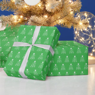 Verzierter Weihnachtsbaum Geschenkpapier