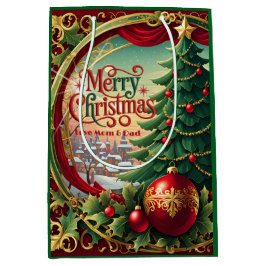 Verzierter Weihnachtsbaum Mittlere Geschenktüte