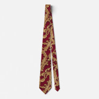 Verziertes Barock Golden Floral Damask Rotes Velve