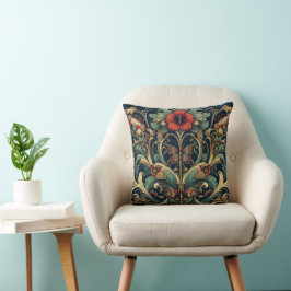 Verziertes Barockschmetterling und Blumenwirbel Ki Kissen