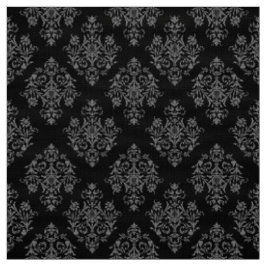 Verziertes Barockschwarzes Damasmuster Stoff