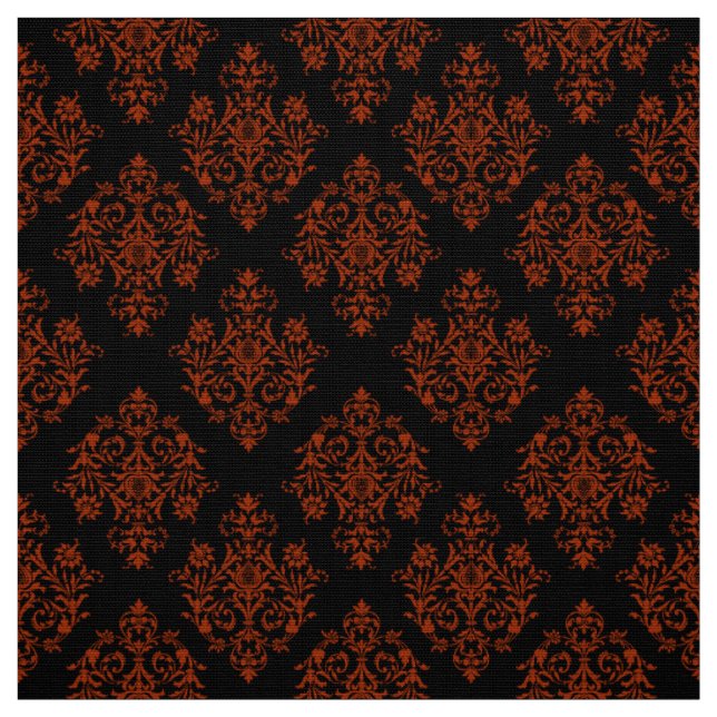 Verziertes Barockschwarzes Damasmuster Stoff (Muster)