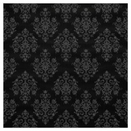 Verziertes Barockschwarzes Damasmuster Stoff