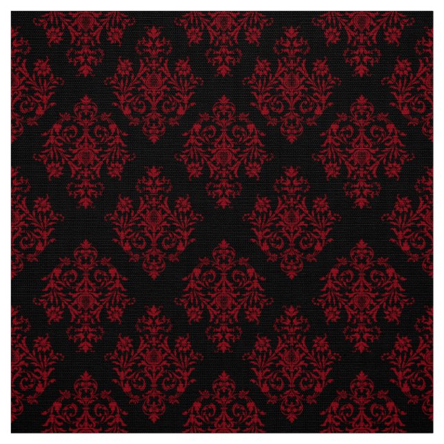 Verziertes Barockschwarzes Damasmuster Stoff (Muster)