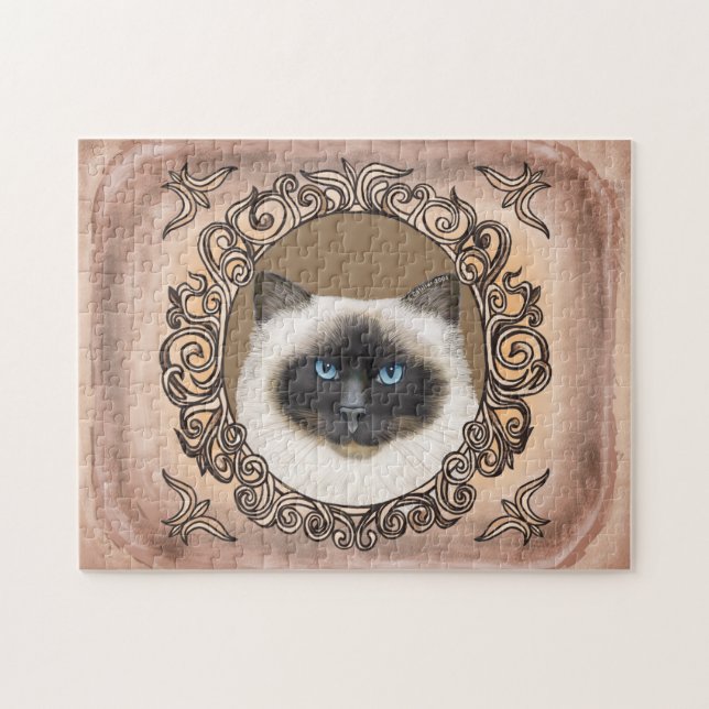 Verziertes Birman Cat-Puzzle (Horizontal)