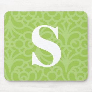 Verziertes Blumenmonogramm - Buchstabe S Mousepad