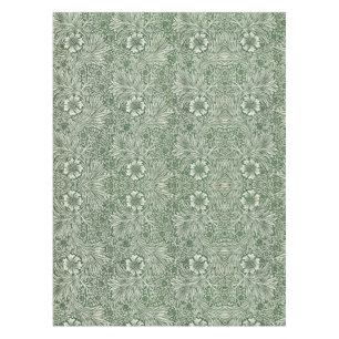 Verziertes Blumenmuster aus weißen Blumen und Blät Tischdecke