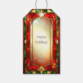 Verziertes Buntglas-Feiertags-Geschenk-Anhänger Geschenkanhänger