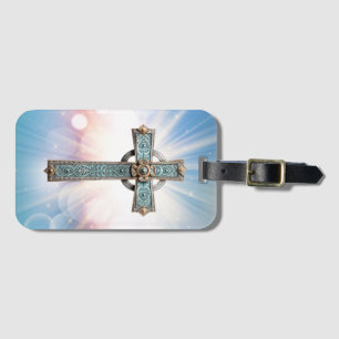 Verziertes christliches Kreuz Gepäckanhänger