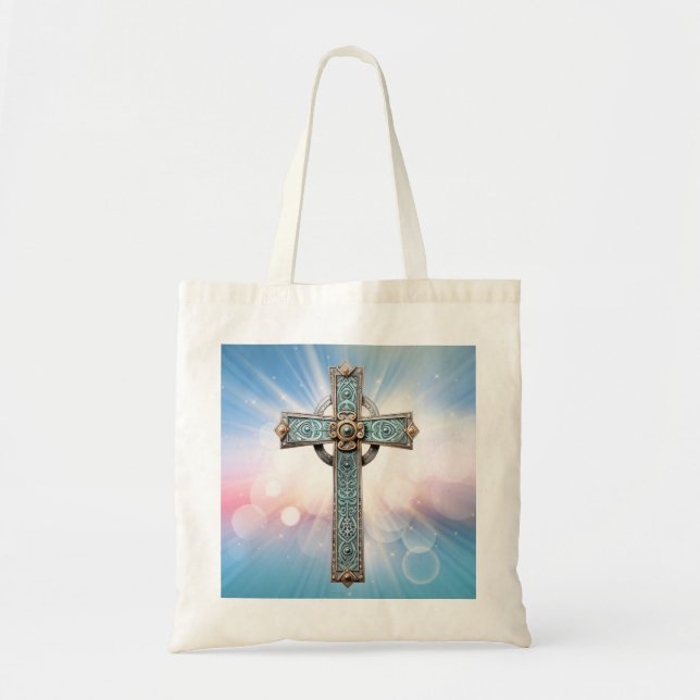 Verziertes christliches Kreuz Tragetasche (Vorne)