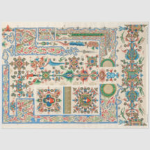 Verziertes Dcoupage-Papier im Stil der Folklorekun