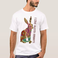 Verziertes Design - I Liebe Hasen Kaninchen