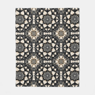 Verziertes florales Mandala-Design Fleecedecke