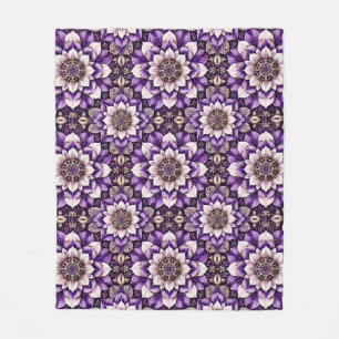 Verziertes florales Mandala-Design Fleecedecke