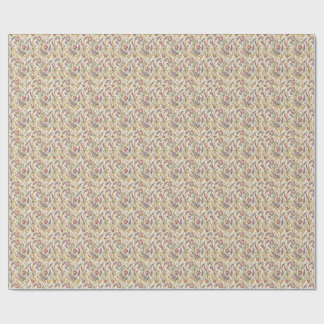 Verziertes französisches Vintage-Blumenrankenmuste Geschenkpapier