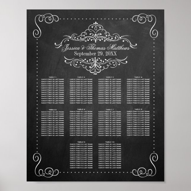 Verziertes Geblüht Seekartenblatt Poster (Vorne)