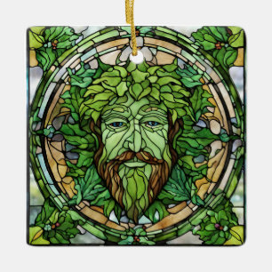 Verziertes Glas Green Man Ornament