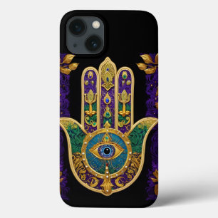 Verziertes Gold Drittes Auge Hamsa Case-Mate iPhone Hülle