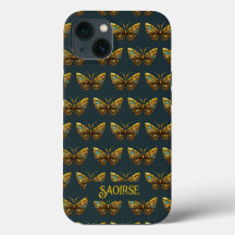 Verziertes Gold und Aquamarines Schmetterling