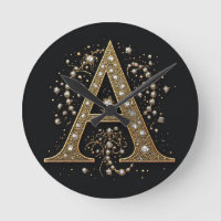 Verziertes goldenes Buchstabe A Luxus-Monogramm im