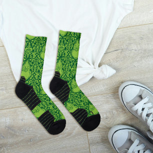 Verziertes grünes Grinch-Muster Socken
